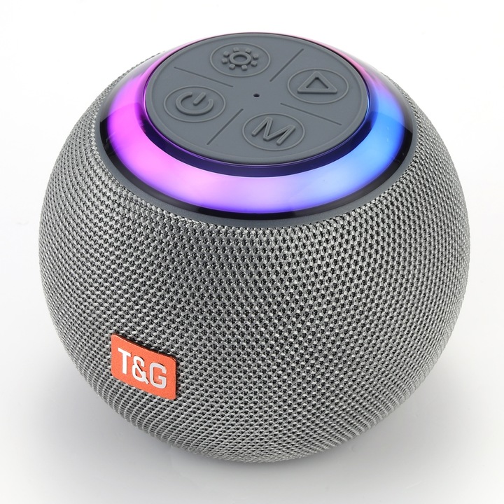 Boxa portabila wireless, mini, EWA A124, Bluetooth 5.0, IPX5 Waterproof, TWS, 5h Autonomie, Argintiu