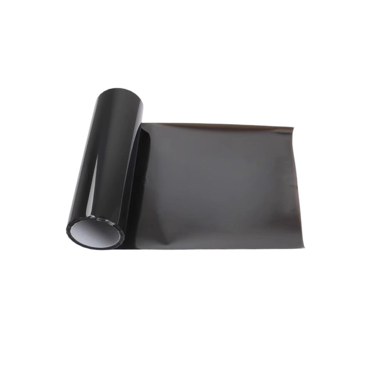 Rola folie fumurie Dark Black pentru protectie faruri si stopuri 60cm x 8m