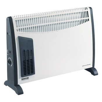 Convector aer cald, 3 trepte, 750/1250/2000 W, Alb Convector aer cald, 3 trepte, 750/1250/2000 W, Alb