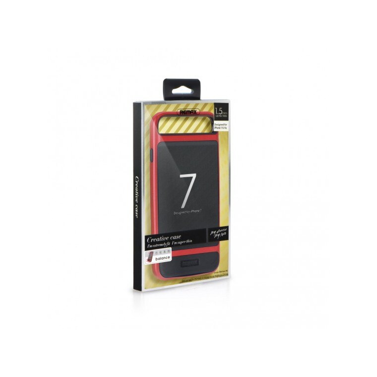 Husa Iphone 7 - Iphone 8 remax balance negru cu rosu