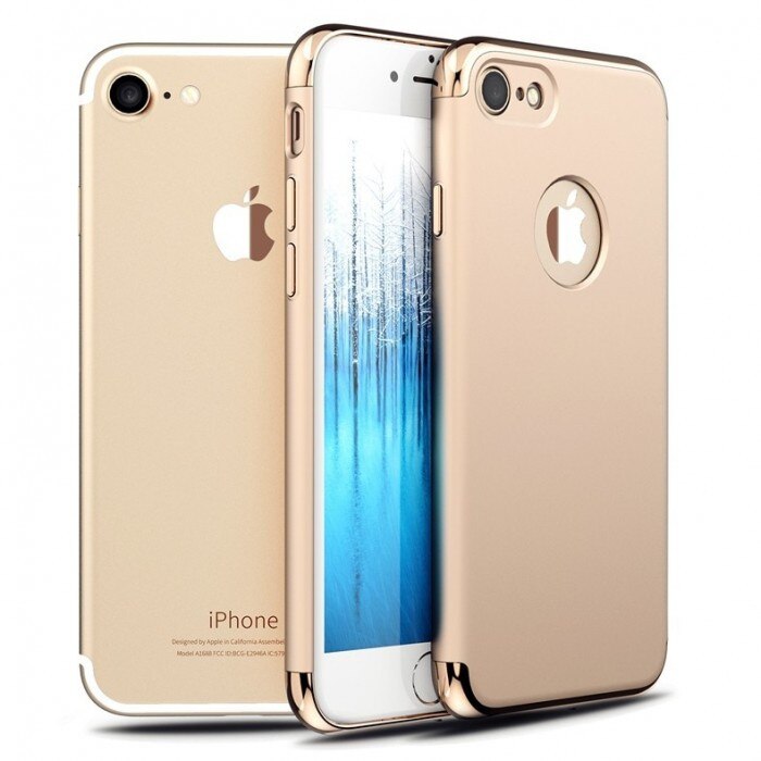 Husa Iphone 7-Iphone 8 gold 3 in 1