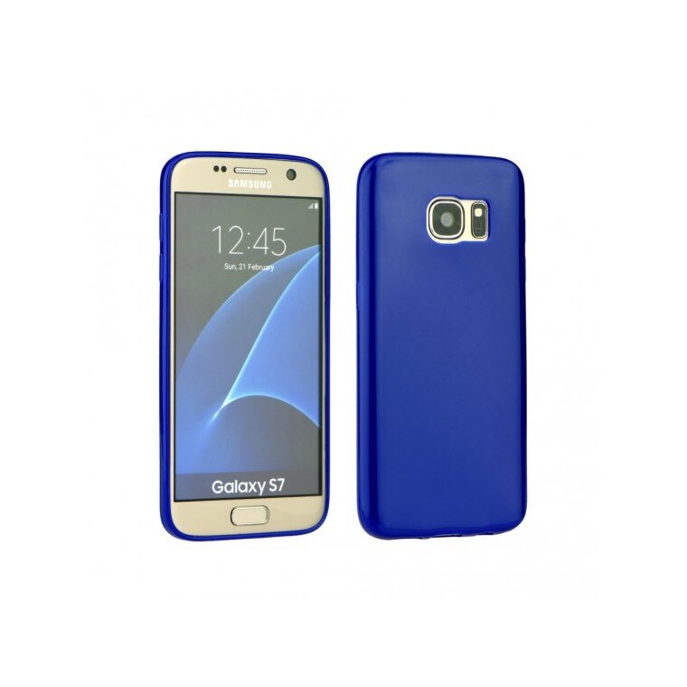 Husa Samsung Galaxy S6 EDGE Jelly brlght silicon albastru