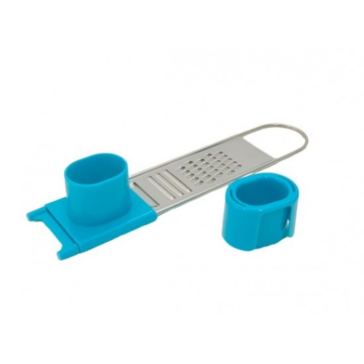 Razatoare pentru usturoi, Pvc+Metal, 23x5, 5x4 cm, Albastru