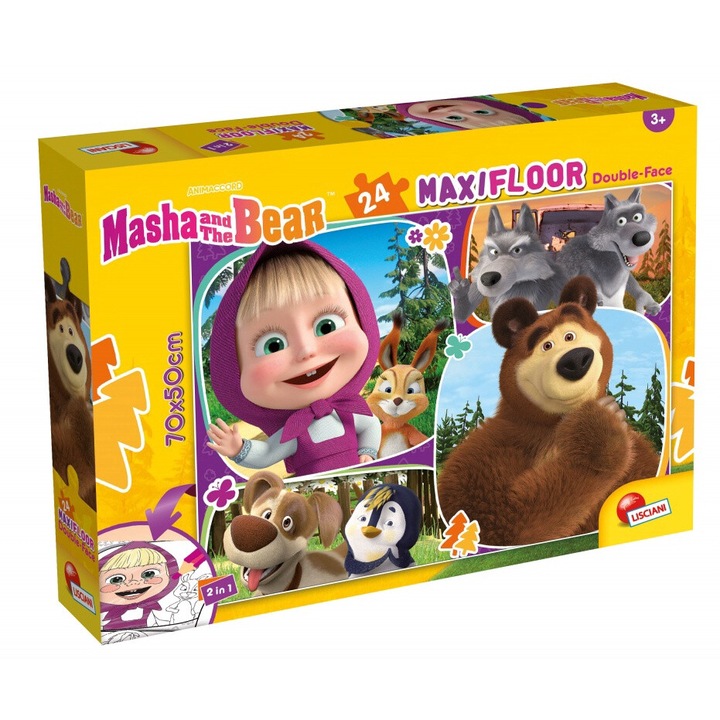 Lisciani Puzzle, Mása és a medve, Kirakó két lánnyal 24 darabos