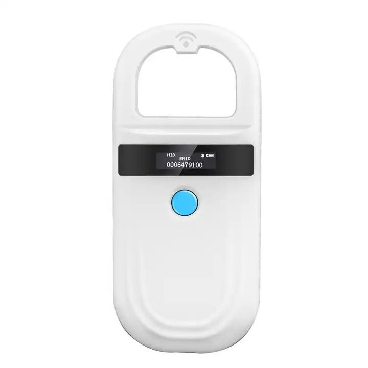 Állatcímke-olvasó, Haiaveng, támogatja az ISO11784/85 címkéket, FDX-B, 128 üzenettárolás, gyorstöltés, USB