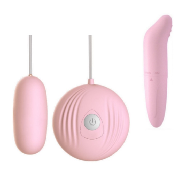 Vibrator si Dildo, stimulare punctul G, rezistent la apa, roz