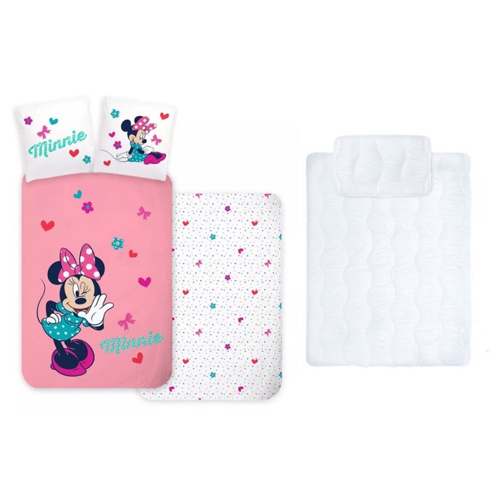 Детски спален комплект Disney Minnie и комплект завивки/калъфки 100x135 см 40x60 см (Whisper)
