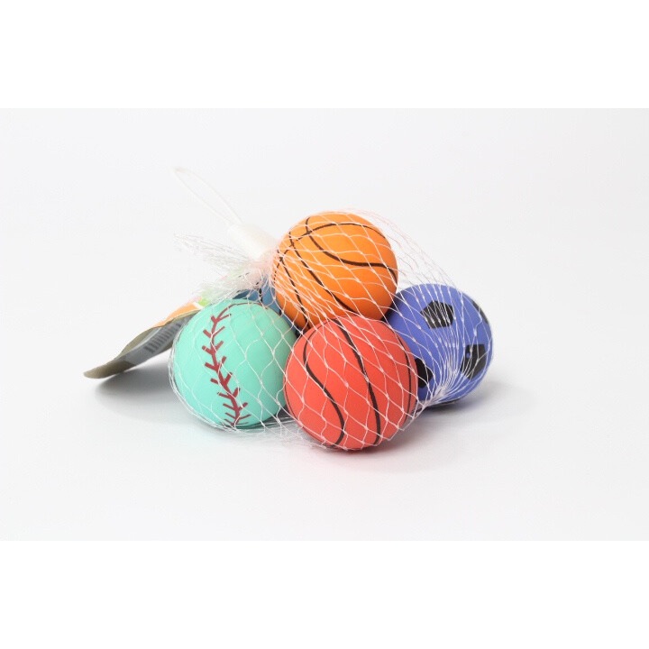 Комплект от 5 топки за кучета Tres, многоцветни, гумени