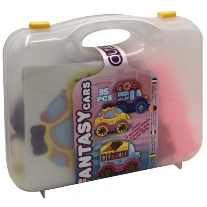 Set de construcție PIKY Carino Fantasy Cars, 35 piese, 3 mașinuțe, plastic, 31x24.5x8cm