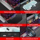 Комплект клавиатура и мишка за игри, 2,4 GHz безжична, RGB, USB, 4 DPI скорости на регулиране, устойчива на вода и износване, ергономична, ниска латентност, Plug and Play, черна