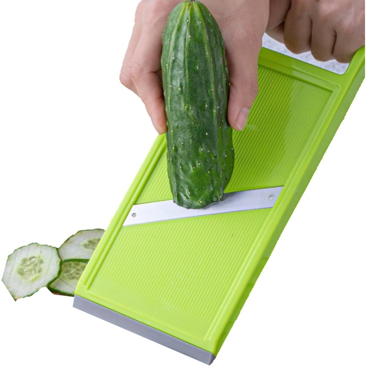 Razatoare manuala pentru legume, 10.8x27.5cm, din otel inoxidabil, verde