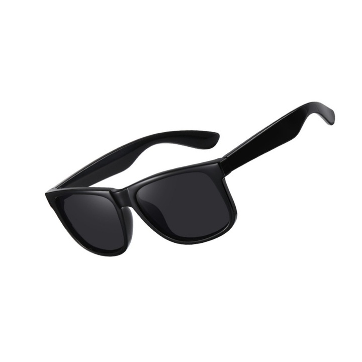 Ochelari de soare, Pentru sporturi de iarna, Lentile polarizate, Policarbonat, Dimensiune universala, Protectie UV400, polarizare, flexibilitate buna, potrivita pentru diferite ocazii, Negru