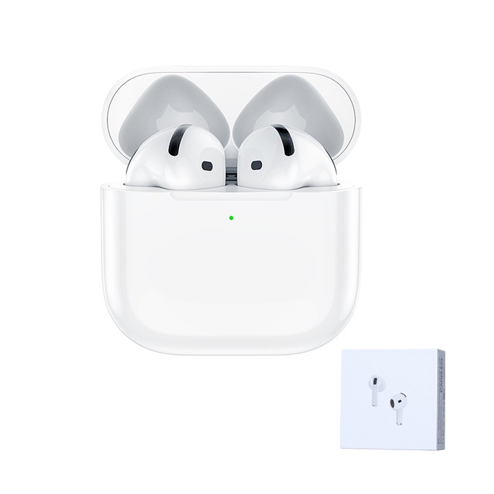 Remax® Casti REMAX PD-BT610 True Wireless: Sunet HiFi, Apeluri Fara Zgomot, 20H Autonomie, Bluetooth 5.4, Confortabile & Portabile, Design Clasic Alb