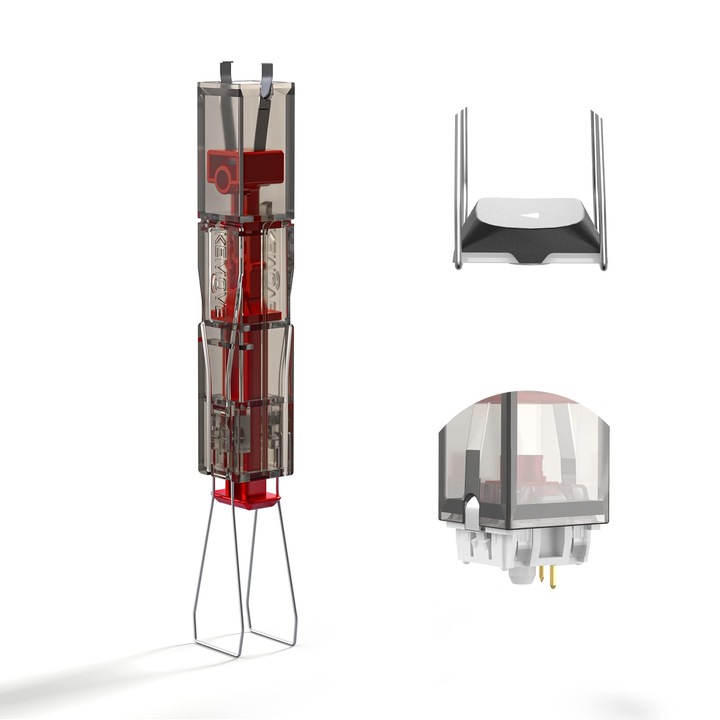 Extractor 2 in 1 pentru switch-uri si keycaps, KEMOVE P10, otel inoxidabil 304, pentru tastaturi mecanice si de gaming – usor de indepartat si inlocuit