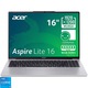 Laptop Acer Aspire Lite 16 cu procesor Intel® Core™ i5-1334U pana la 4.6GHz, 16'', WUXGA, IPS, 16GB DDR5 RAM, 512GB SSD, Intel® Iris® Xe Graphics, No OS, Pure Silver
