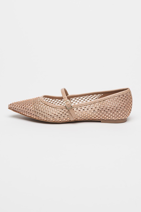 NINE WEST, Мрежести пантофки Bray с остър връх, Прашно розово