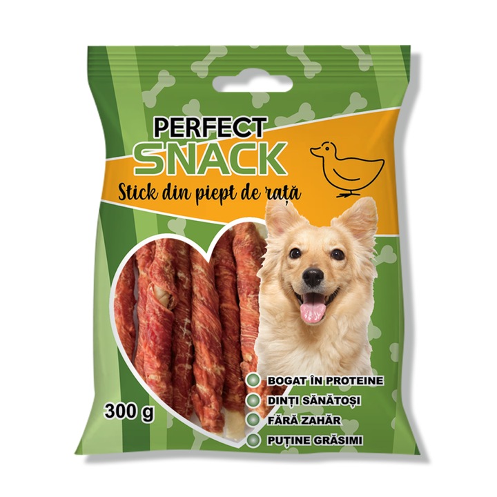 Kutyacsemege, Perfect Snack Stick kacsamell és marhahús, 300 g