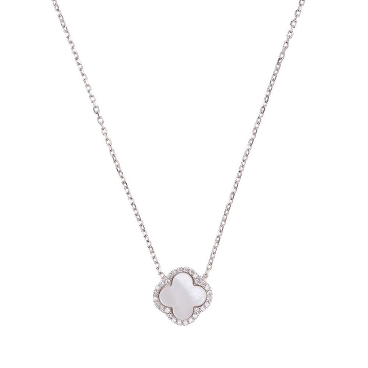 Lant Argint Trifoi Sidef Pietre