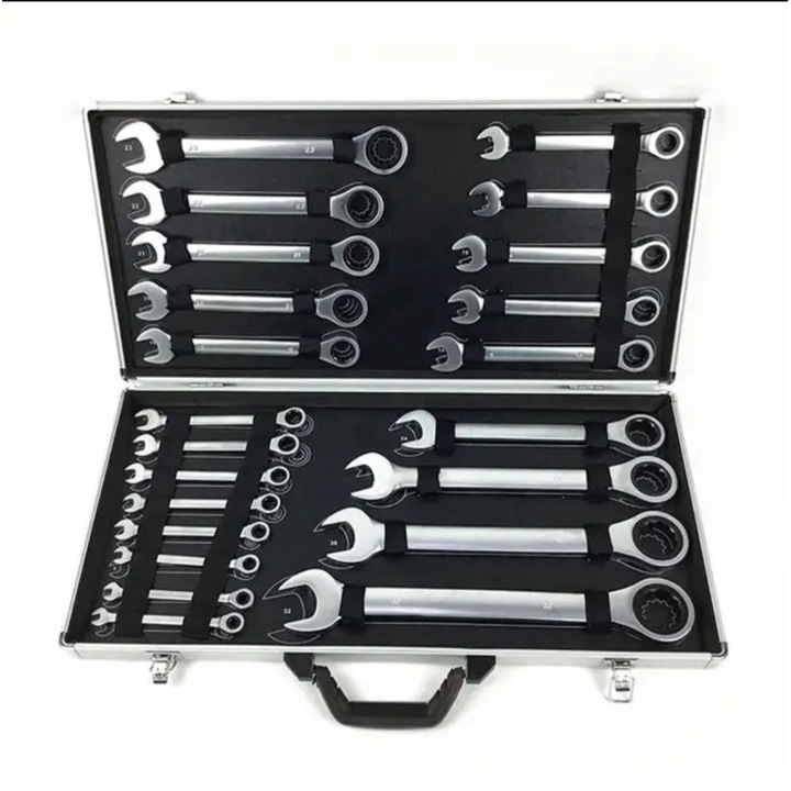 Trusa chei combinate cu crichet 22 piese 6-32mm