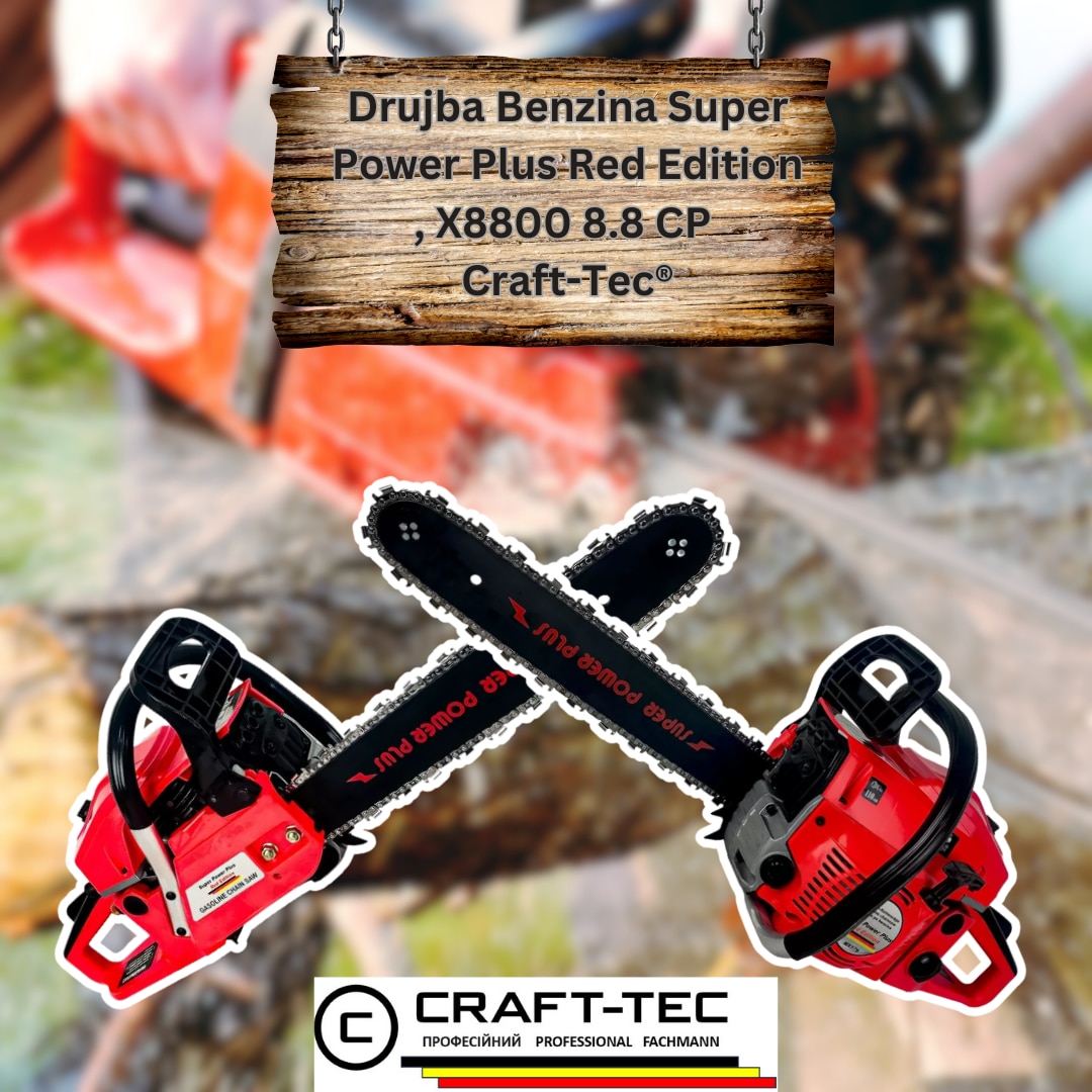 Drujba pe Benzina Craft-Tec® Super Power Plus Red Edition, X8800
