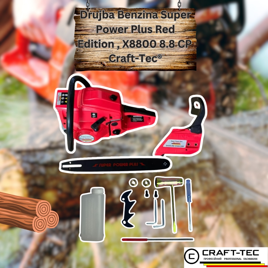 Drujba pe Benzina Craft-Tec® Super Power Plus Red Edition, X8800