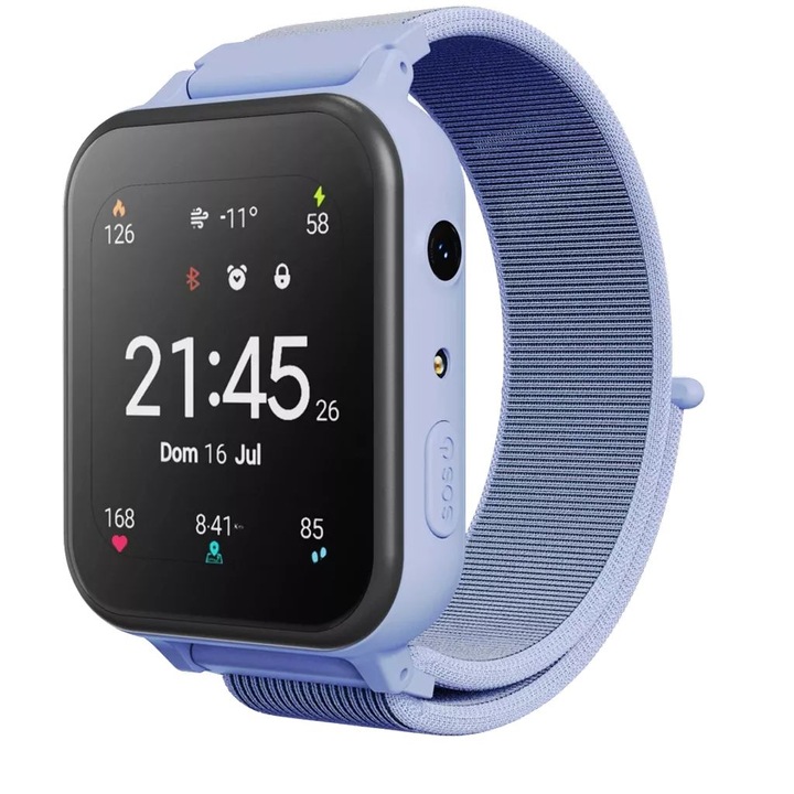 Смарт часовник за деца Canyon Alfie CNE-KW37BL, 1,69", Bluetooth, GPS, син, 56,7x39,9x15,9мм