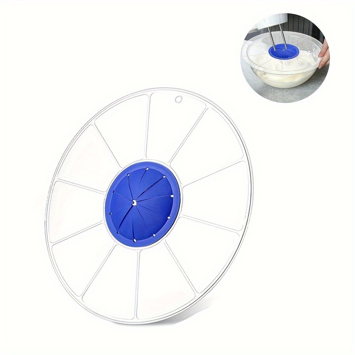 1 buc. Protectie de stropire din silicon, Instrument esential pentru copt pentru bucatariile casnice si comerciale, accesoriu pentru amestecarea cremelor si batutul oualor, rezistent la murdarie, accesorii pentru copt, Capac rotund de gatit,29.8cm