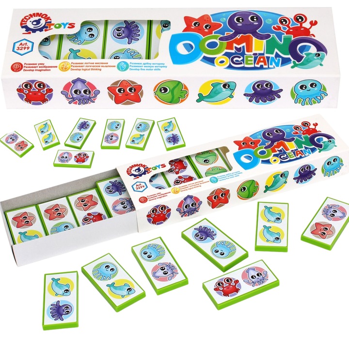 Társasjáték gyerekeknek, TechnoK, 22x6,5x3 cm, többszínű