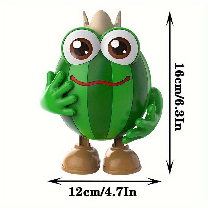 Jucarie Interactiva "Pepene Dansator" Muzica fara baterii + Design fruct 3D, Cadou 3+ Aniversare/Craciun/Halloween, 3 ani PEVA Abilitati motrice