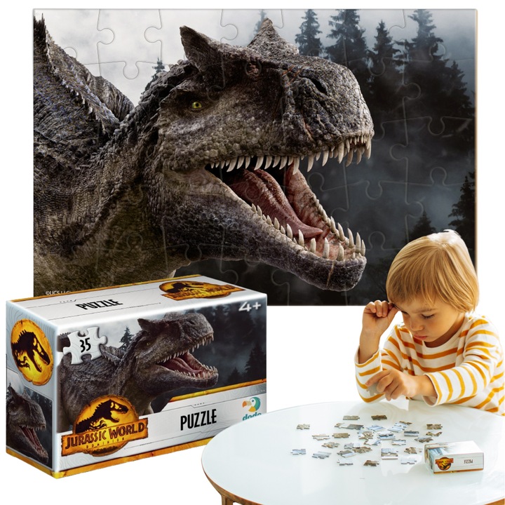 Puzzle Mini Dodo Jurassic Park, 35 piese, 6,5x9x3,5cm, pentru copii 4+