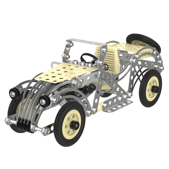 Метален комплект за конструиране на автомобил, Maksik, 284 елемента, лесен за сглобяване, 43x23x19см