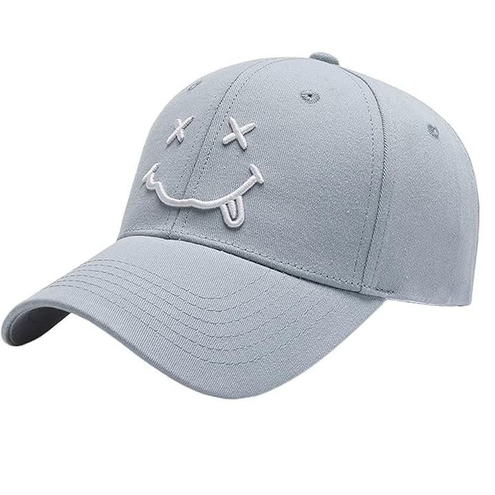 Sapca baseball unisex, Hggzeg, Broderie 3D, Ajustabila, Respirabil, Crema de protectie solara, 56-60cm standard, Usor si confortabil, Pentru pescuit, alpinism, drumetii, Bumbac, 11 x 7cm, Albastru