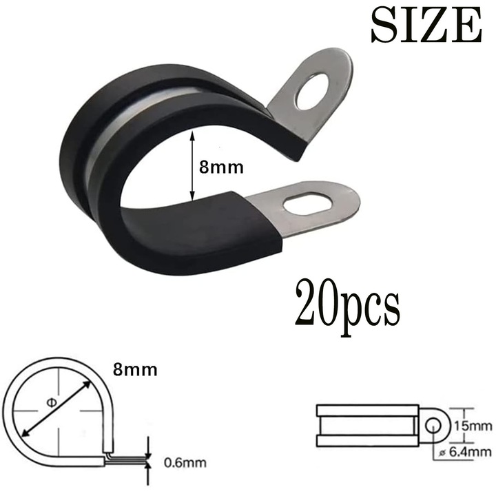 Set 20 Cleme Pentru Cabluri, Hggzeg, Coliere De Fixare, Robust Si ...