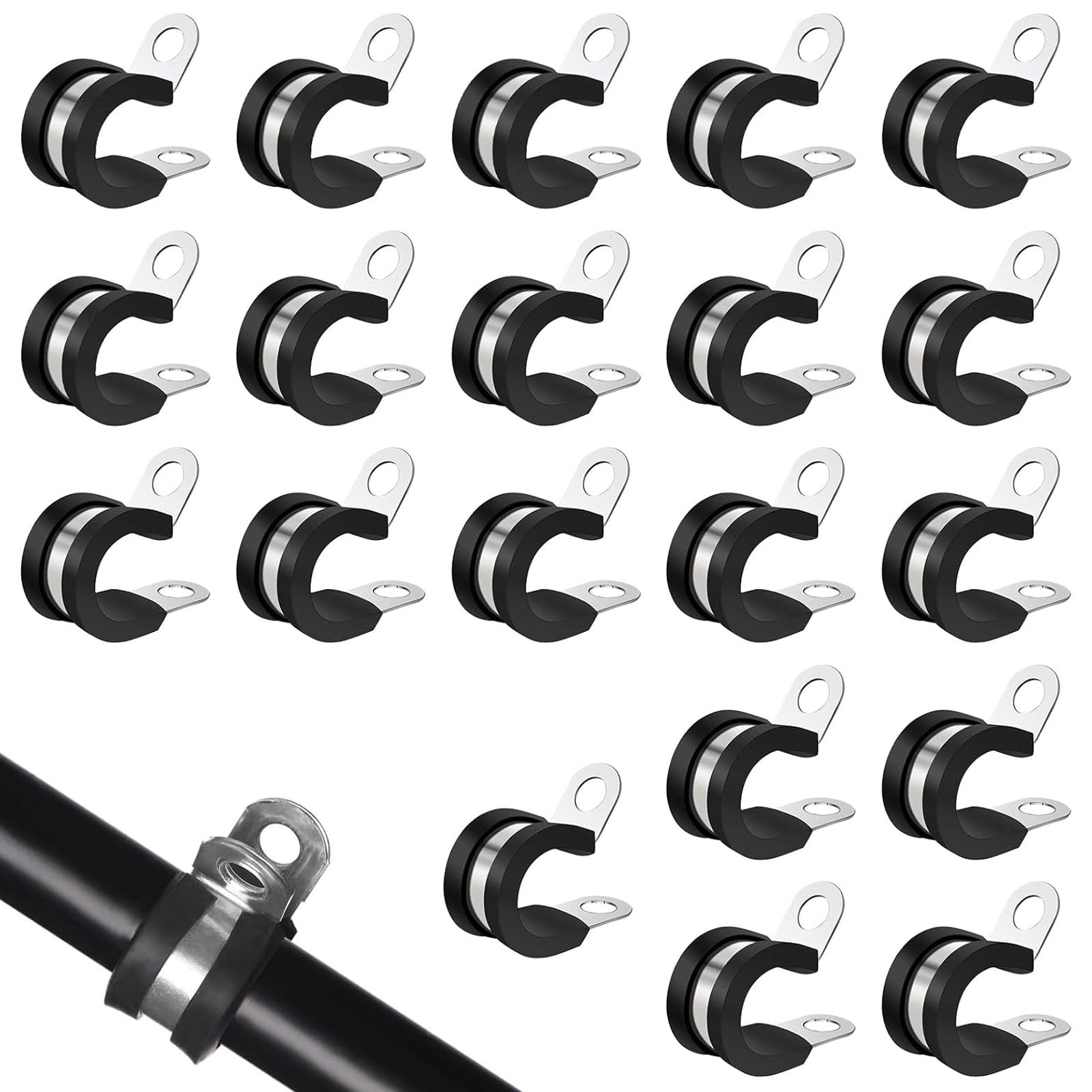 Set 20 Cleme Pentru Cabluri, Hggzeg, Coliere De Fixare, Robust Si ...