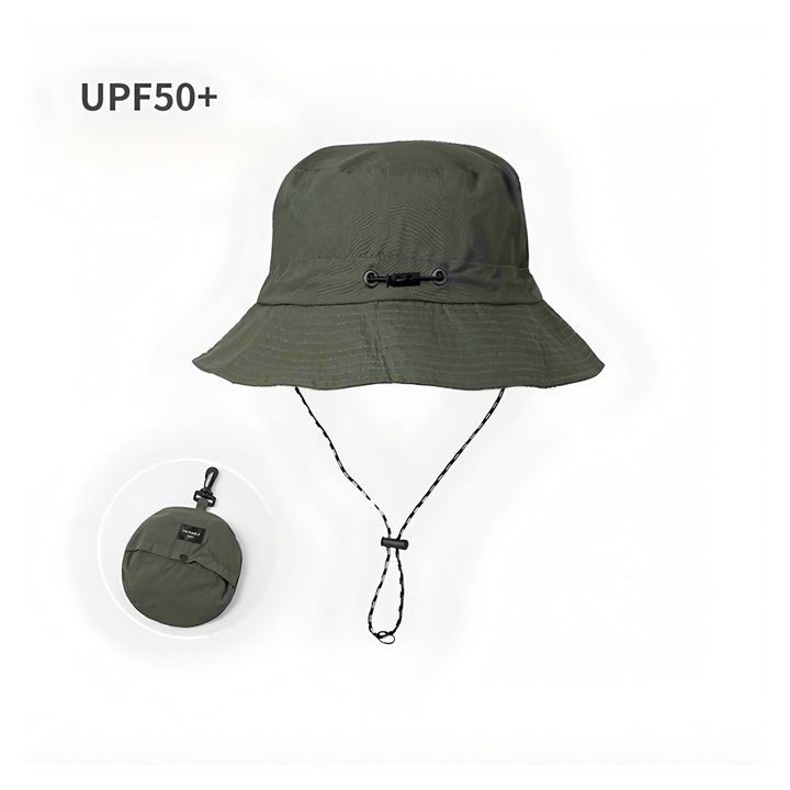 Palarie dama verde militar impermeabila, ajustabila, pliabila, 55-59cm