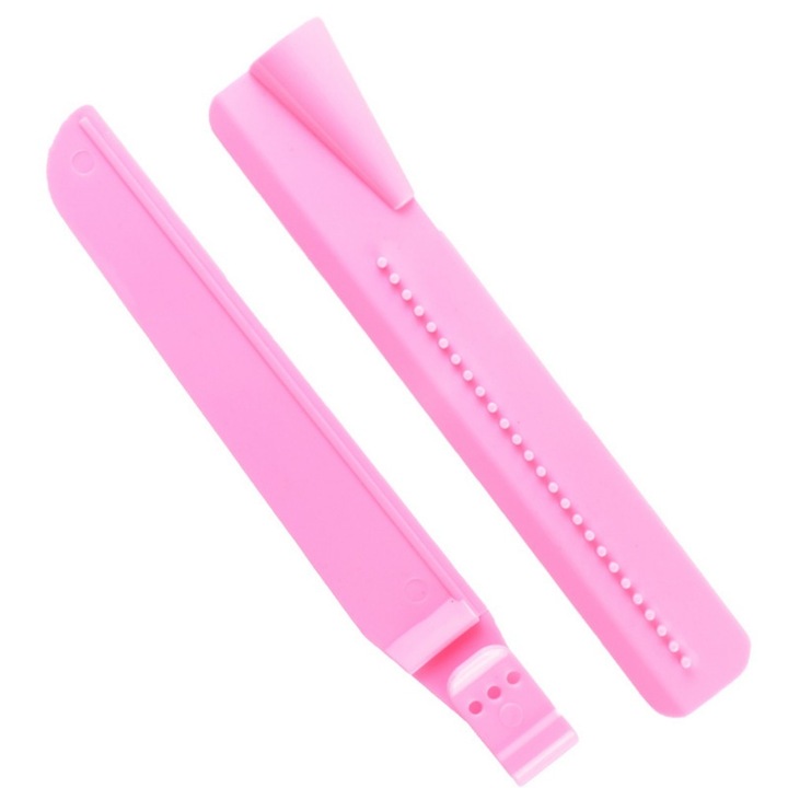 Set 2 bucati instrumente pentru netezirea prajiturilor, plastic, roz, reglabil, Usor de utilizat, usor de curatat si versatil Fabricat din materiale plastice de inalta calitate, de calitate alimentara