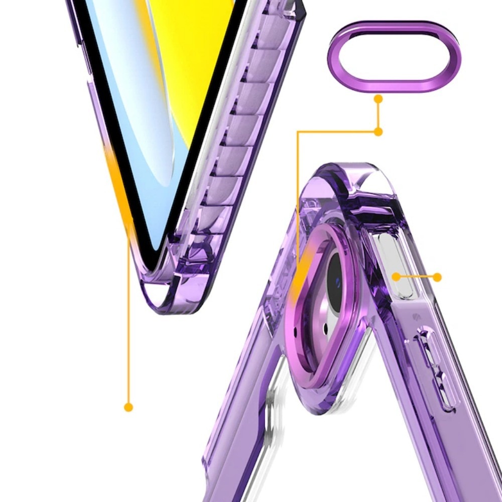 Husa pentru iPad 10 2022 10.9, Policarbonat, TPU, Stiloul inteligent suporta rezistenta la socuri, atractia magnetica, rezistenta la abraziune, rezistenta la cadere, somn automat si trezire, usor de instalat, suport multi unghi, ，Purple