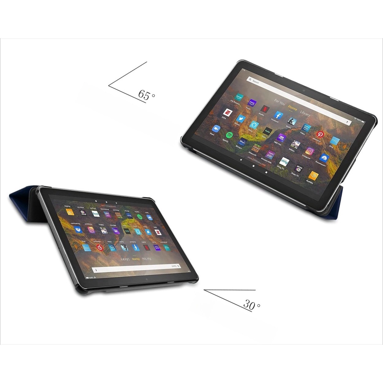 Husa Tableta din piele PU pentru Huawei Matepad T8, Protectie Completa 360, Functie de Stand, Trezire/somn automata, suport multi unghi, incizie precisa, anti-uzura, anti-picatura, albastru profund