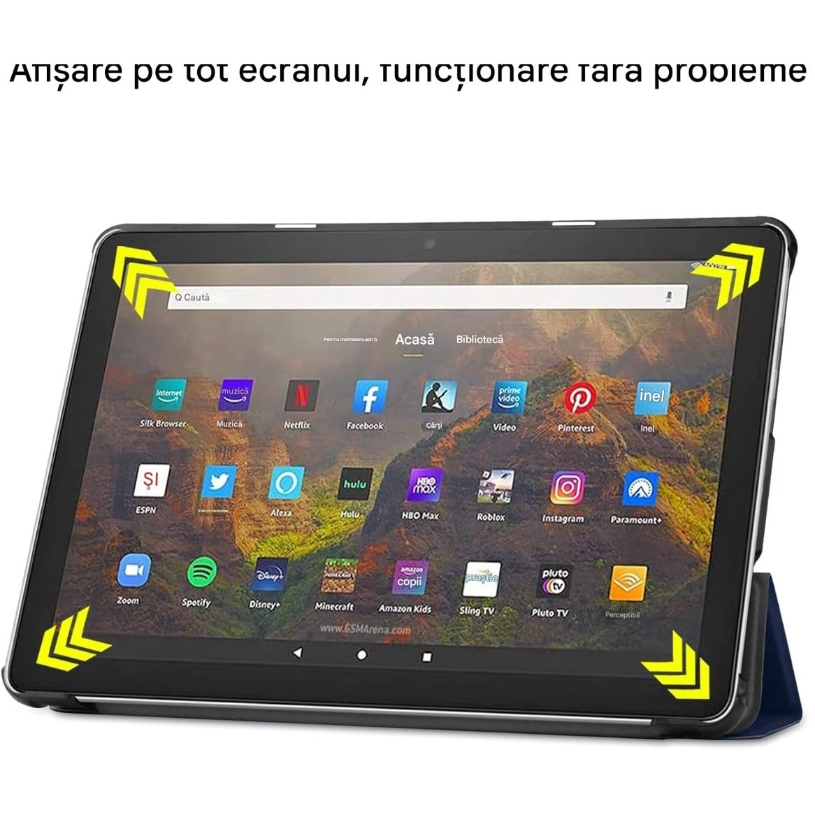 Husa Tableta din piele PU pentru Huawei Matepad T8, Protectie Completa 360, Functie de Stand, Trezire/somn automata, suport multi unghi, incizie precisa, anti-uzura, anti-picatura, albastru profund