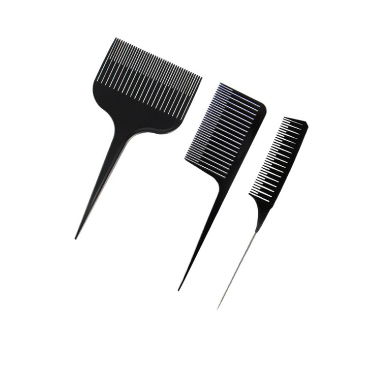 Set 3 Piepteni, Profesional, Plastic, durabil, usor de operat, diferite forme, multifunctional, Negru 22 Avand un design fata-verso, ambele parti pot ajuta la accelerarea vopsirii si coafarii parului