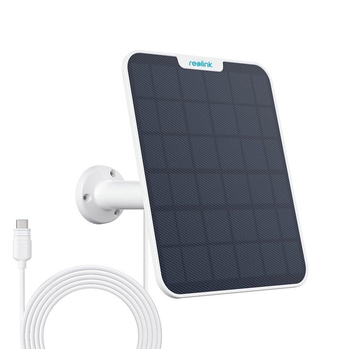 Panou solar pentru camere Reolink, cablu 4 m, mufa USB-C