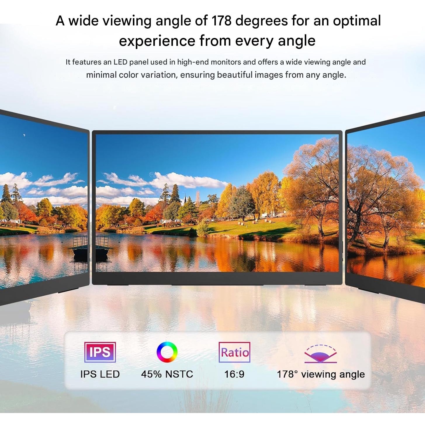 Monitor Apple Emag Monitor portabil 15.6 inch cu touchscreen, ecran IPS FullHD 1080P, HDR ...