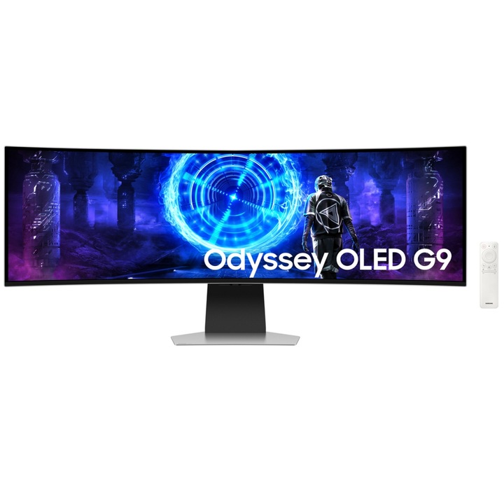 Samsung 49" OLED játékmonitor LS49DG954SUXEN, DQHD 5120 x 1440, Micro HDMI, HDMI, DisplayPort, ívelt képernyő, 240 Hz, 0,03 fehér