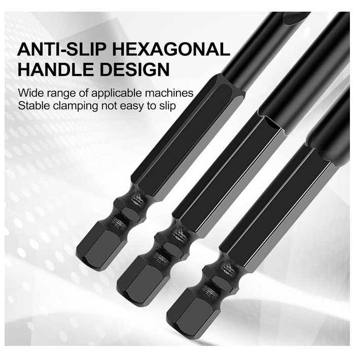 Concrete Carbide Drill Bits Set – 10 Pack 3/16" Hex Shank Masonry Bits For Glass, Brick, Tile, Cement & Plastic