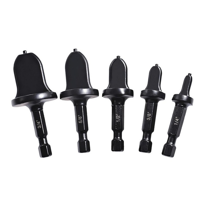 Комплект инструменти за развалцоване на медни тръби, Yakumuz, 5 части, размери 3/4", 5/8", 1/2", 3/8", 1/4", шестостенна глава