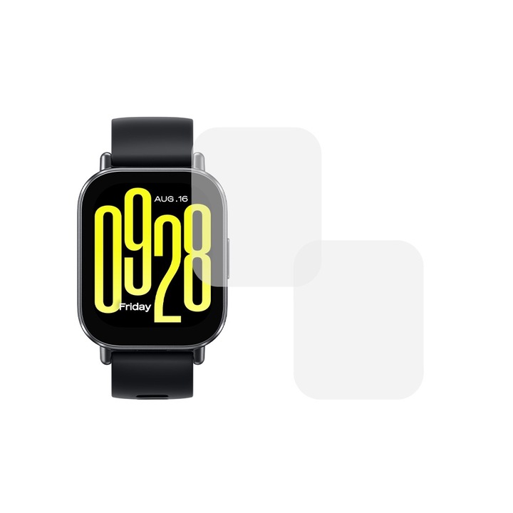 Комплект от 2 фолиа, съвместими с Xiaomi Redmi Watch 5 Active, Commando Shield Full Glue, Възобновяем силиконов хидрогел, Anti-shock и против счупване, SlimLine NanoShield, Transparent