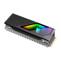 Racitor activ pentru SSD M.2, Coolmoon, cu ventilator, ARGB, 73x24x15mm, Negru