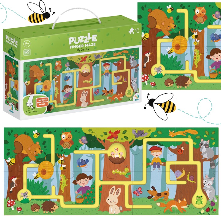 Puzzle, Dodo, 10 elemente, multicolor
