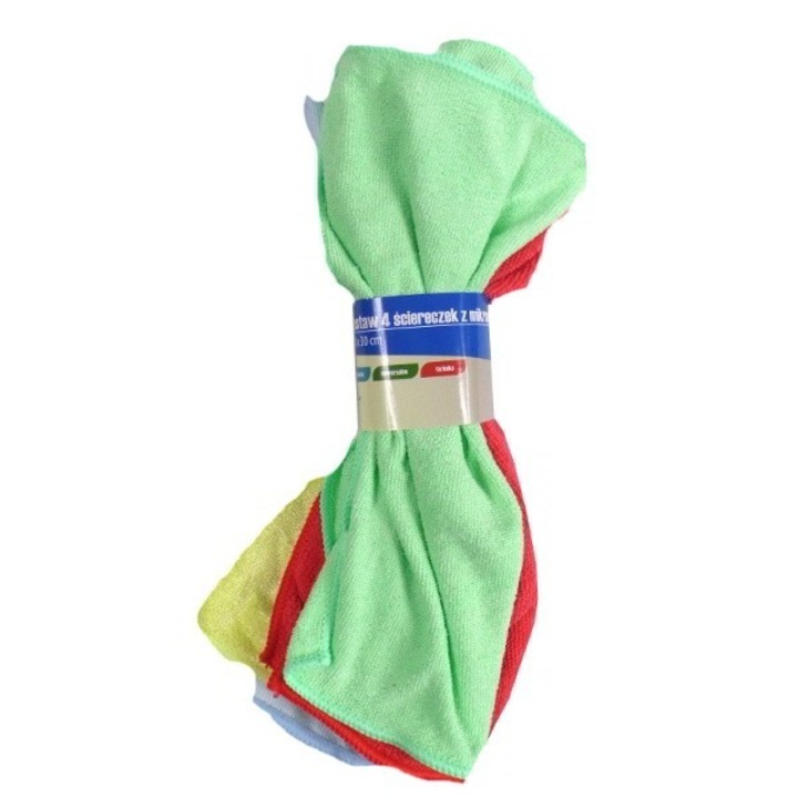 Set 4 lavete, Ajka, Microfibra, Multicolor