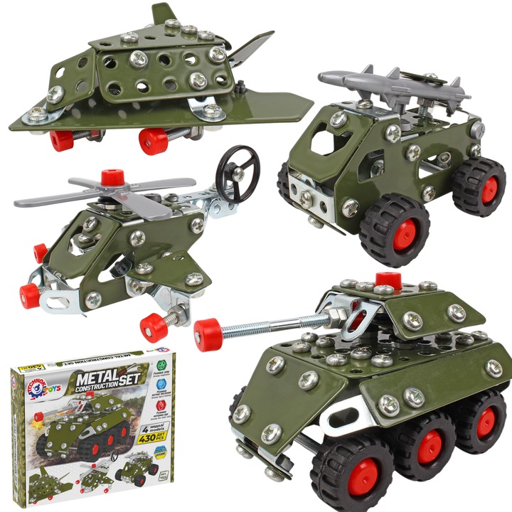 Конструктор, TechnoK, 4 модела, метал, 30x25x4,5 см